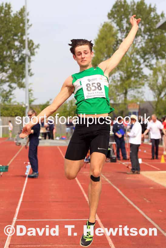 Senior Mens Long Jump, 2023 North Eastern Track and Field Champs., Middlesbrough Sports Village, Middlesbrough. Photo: David T. Hewitson/Sports for All Pics